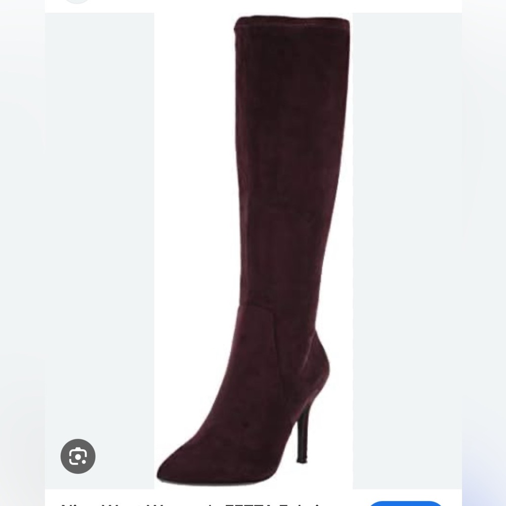 Nine W. Plum Tall Heeled Boots
